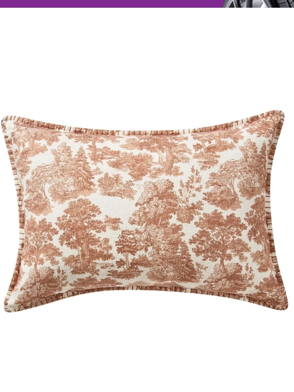 My Texas House Halloween Forest Toile Rust Oblong Decorative Pillow, 14